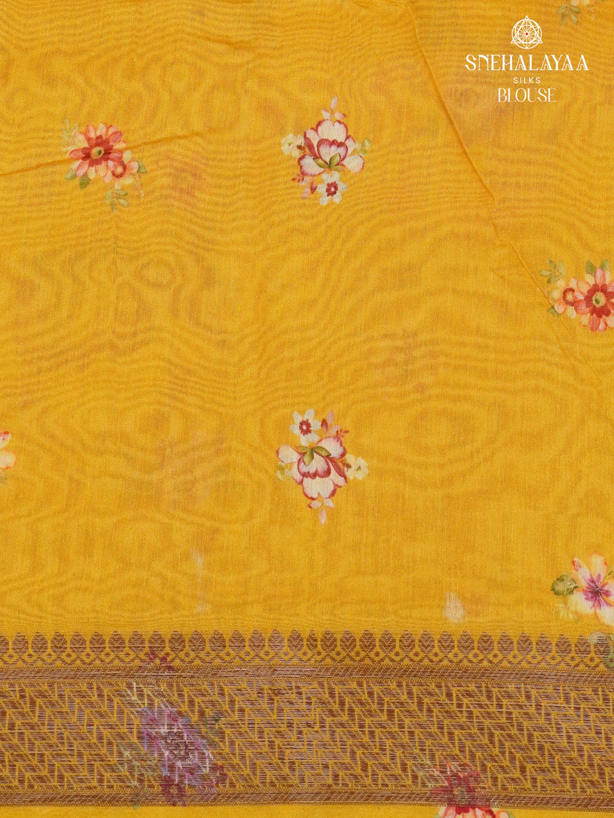 Yellow Chanderi Saree