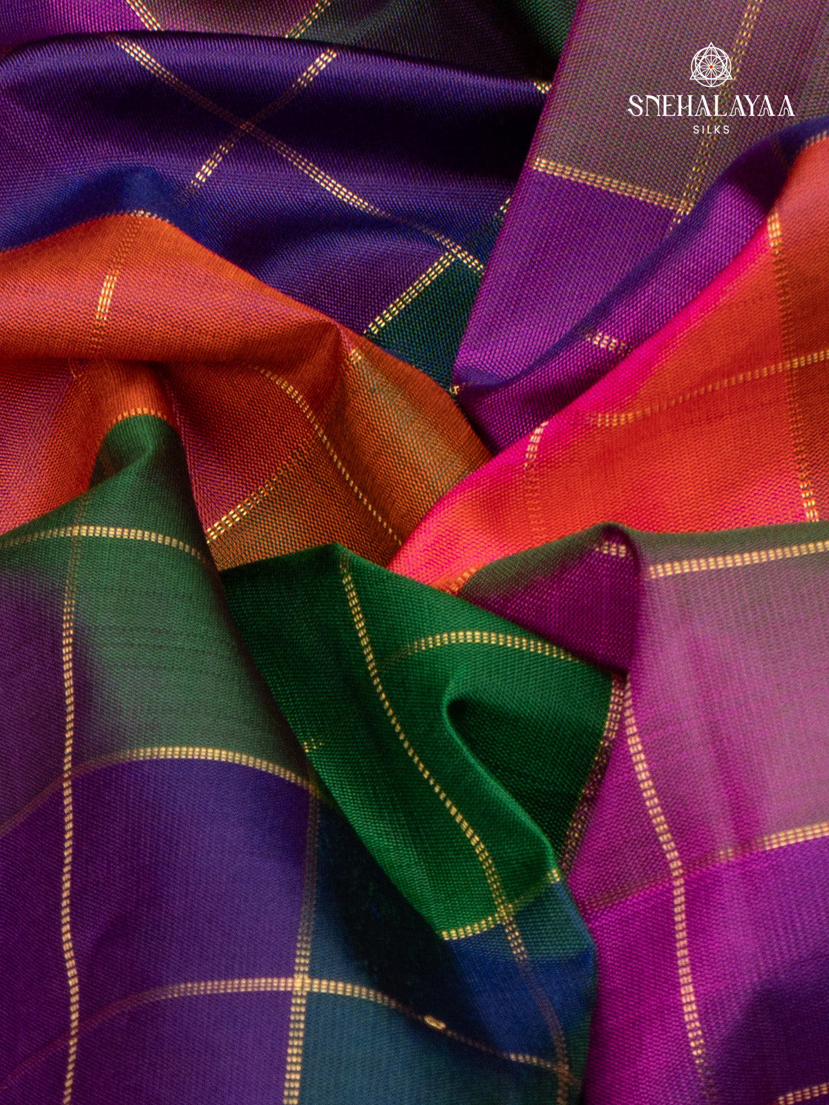 Multi Colour Kanjivaram Silk Saree