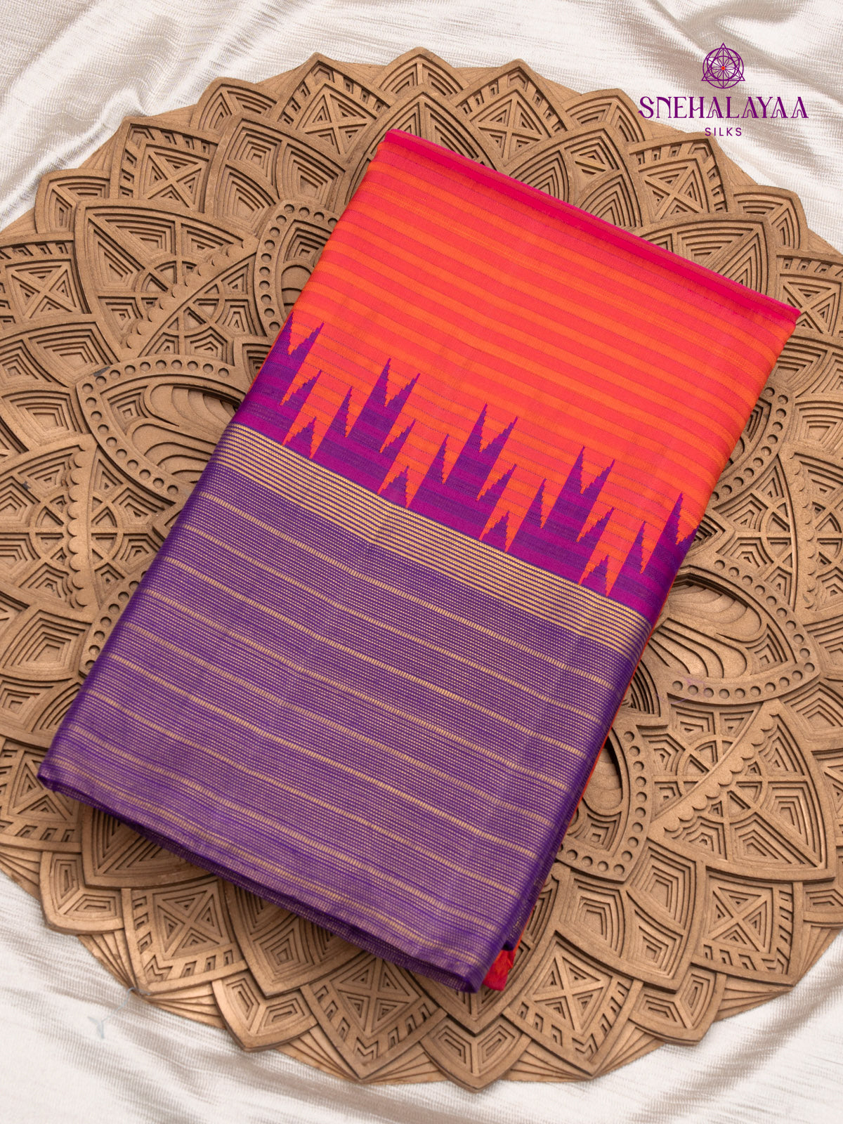 Orange Kanjivaram Silk Saree