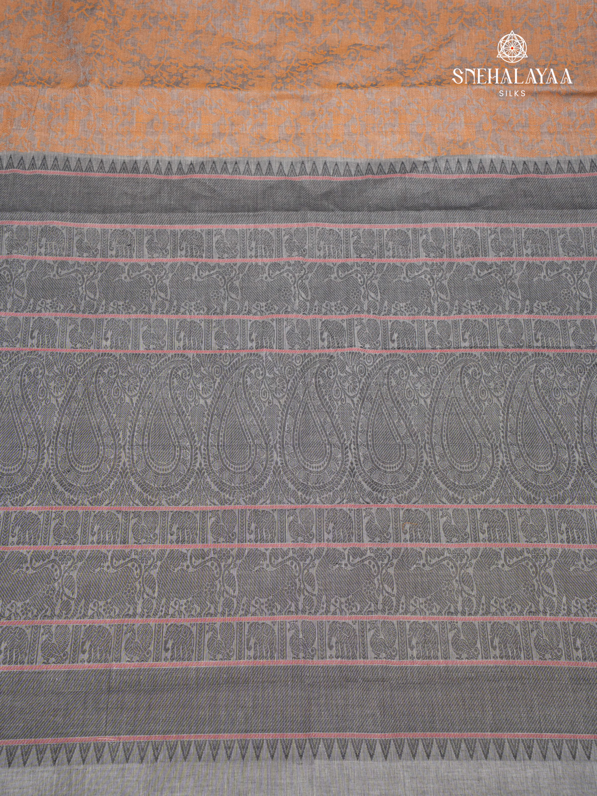 Grey Pure Kanchi Cotton Saree