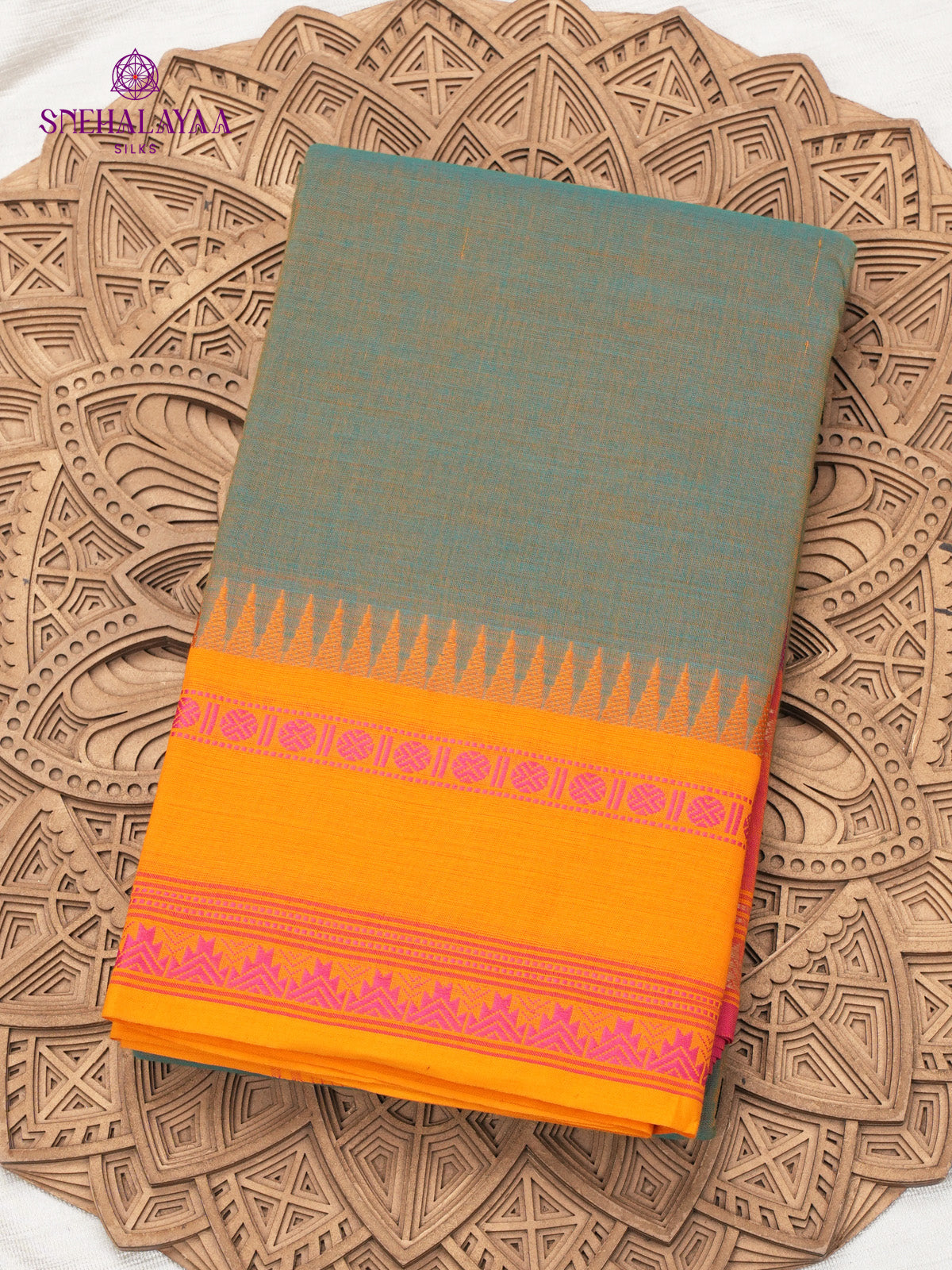 Grey Chettinad Cotton Saree