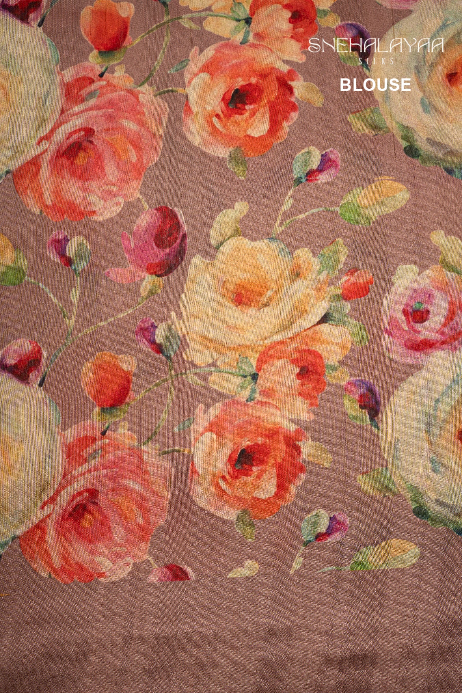 Beige Raw Silk Saree