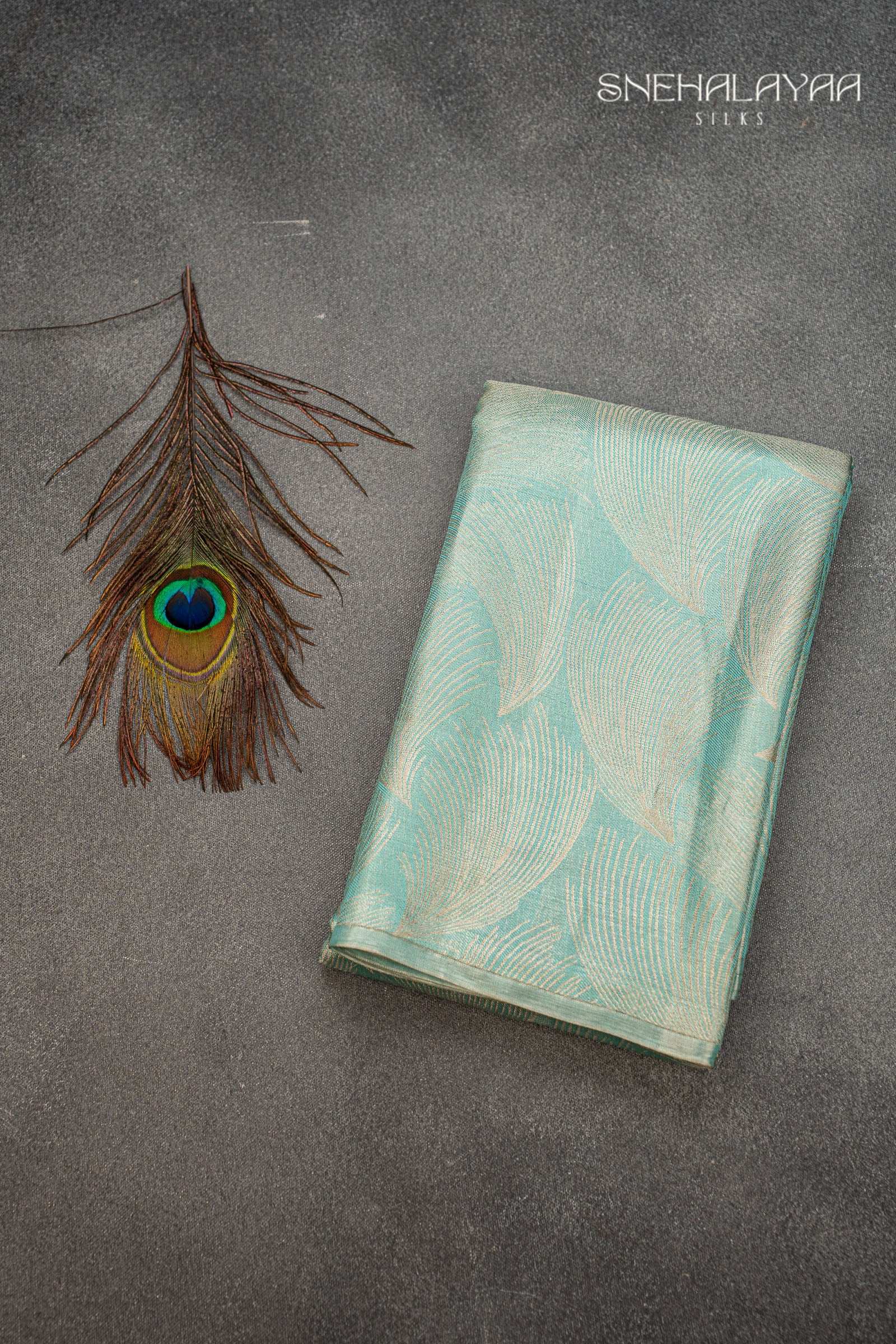 Teal Blue Kancheevaram Silk Saree