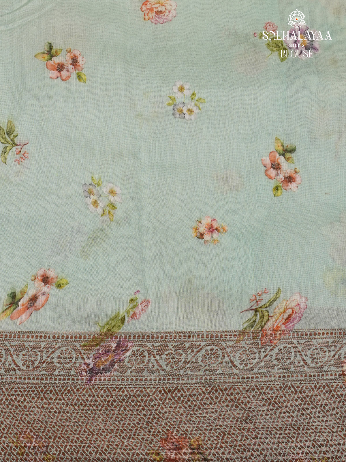 Teal Blue Chanderi Saree