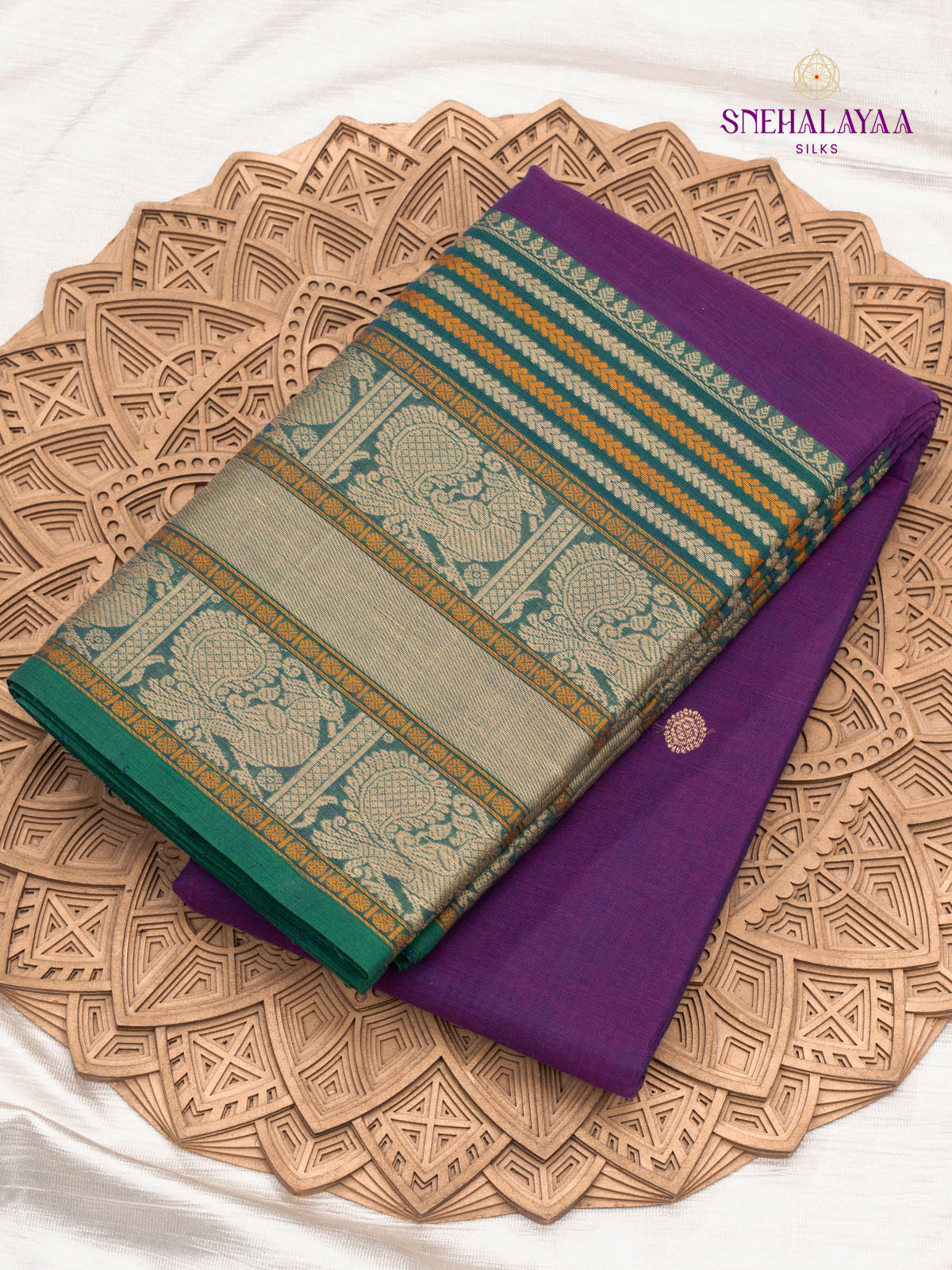 Violet Kanchi Cotton Saree