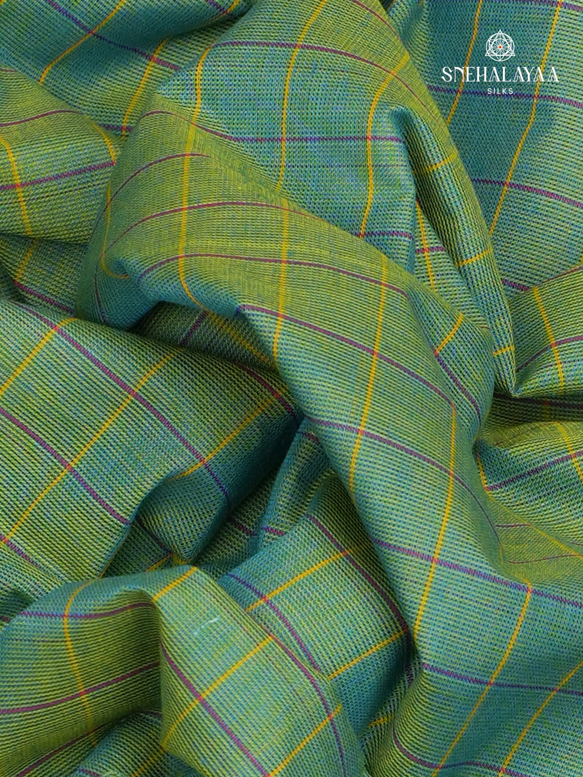 Teal Green Chettinad Cotton Saree