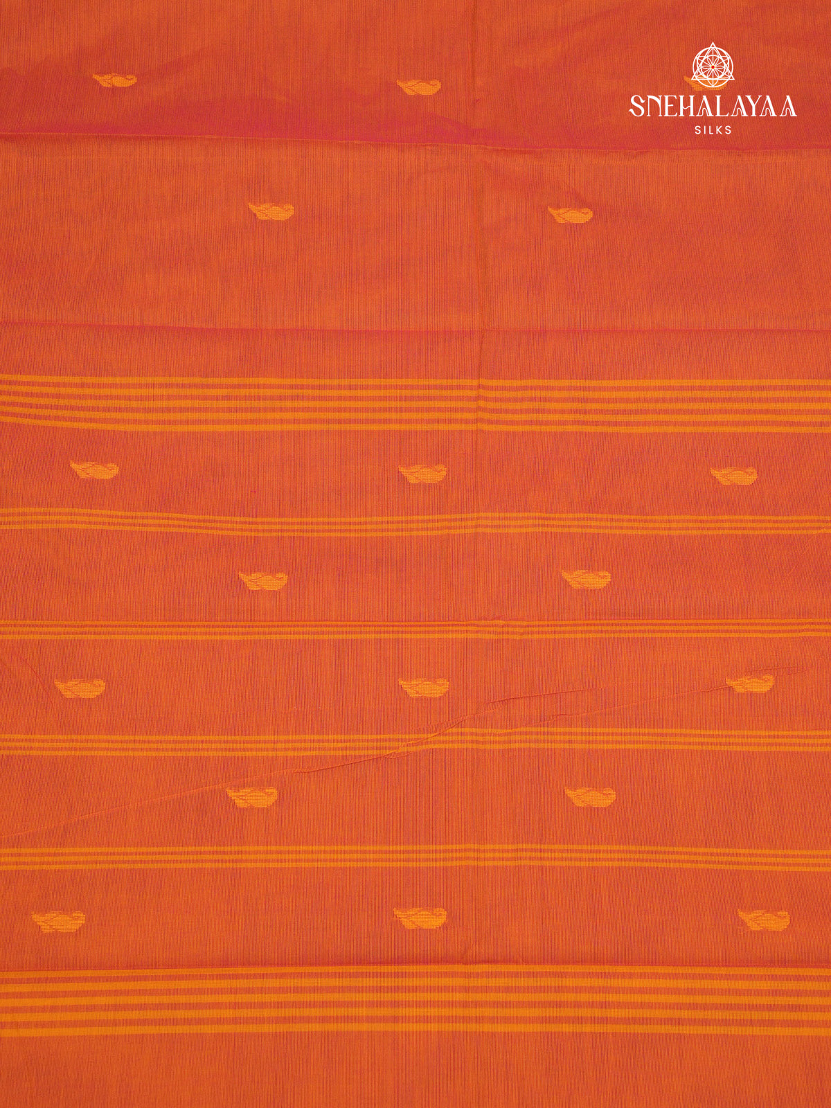 Orange Chettinad Cotton Saree