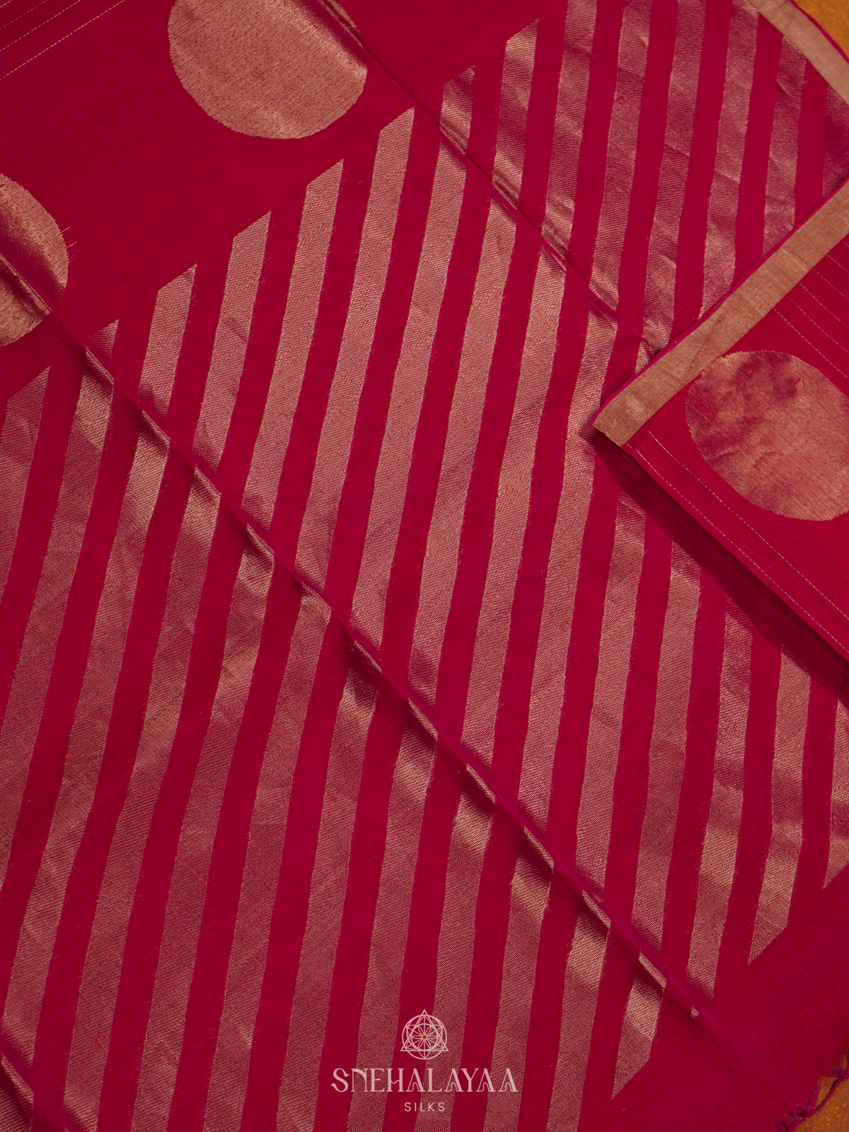 Pink Kora Silk Cotton Saree