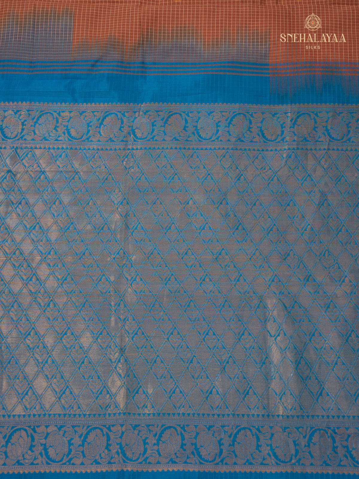 Brown Gadwal Cotton Saree