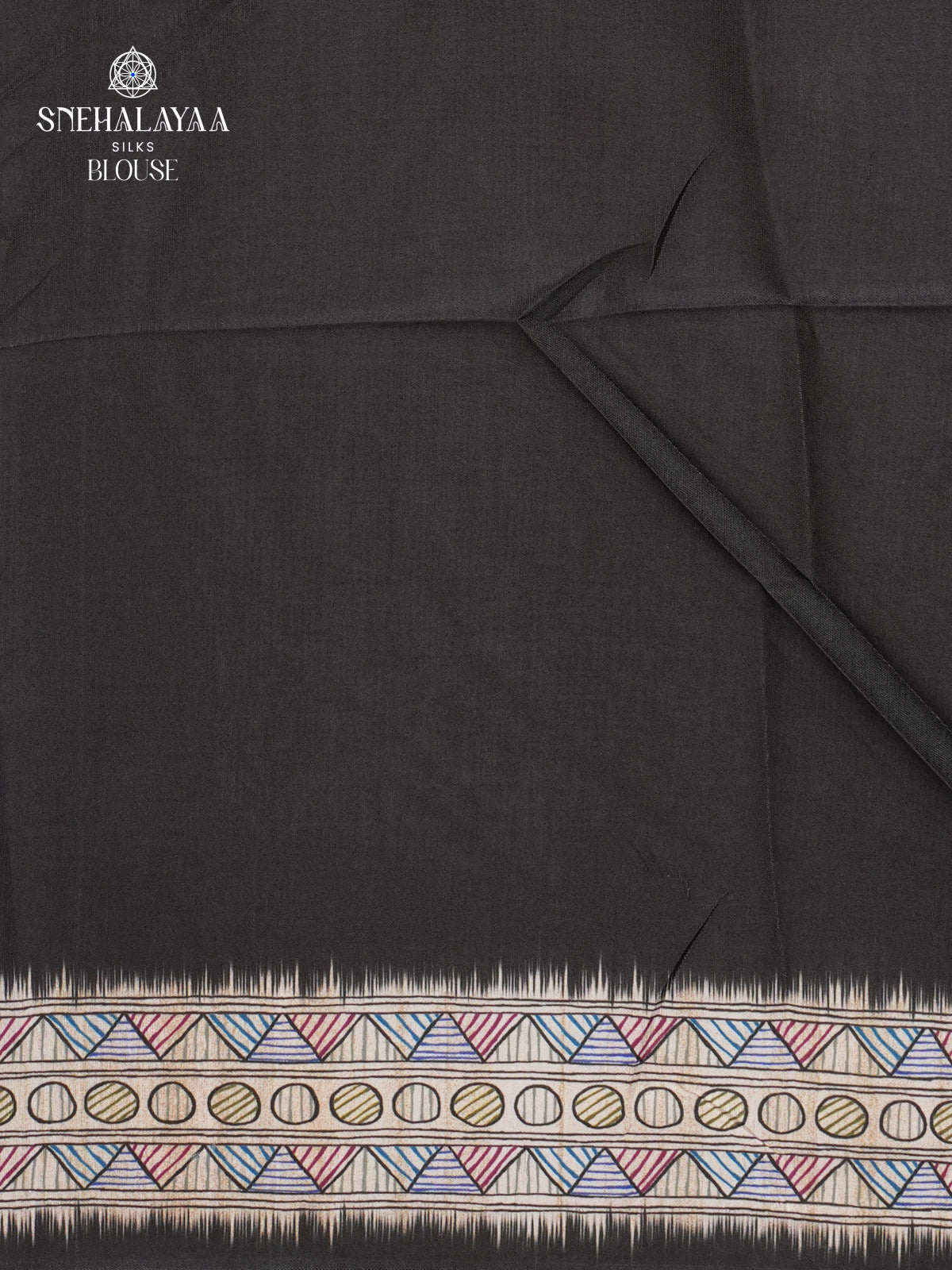 Black Madhubani Printed Saree