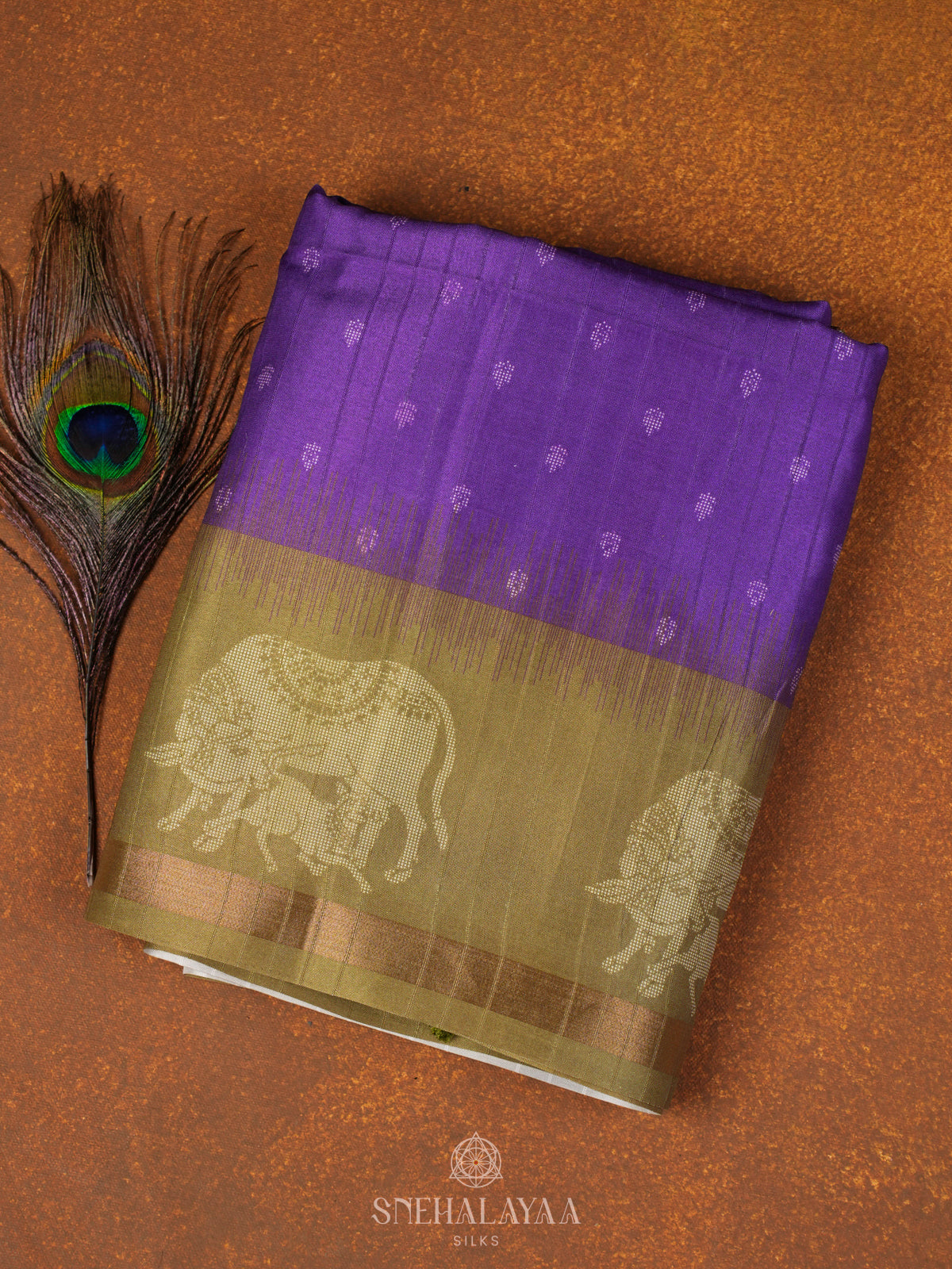 Purple Tussar Saree