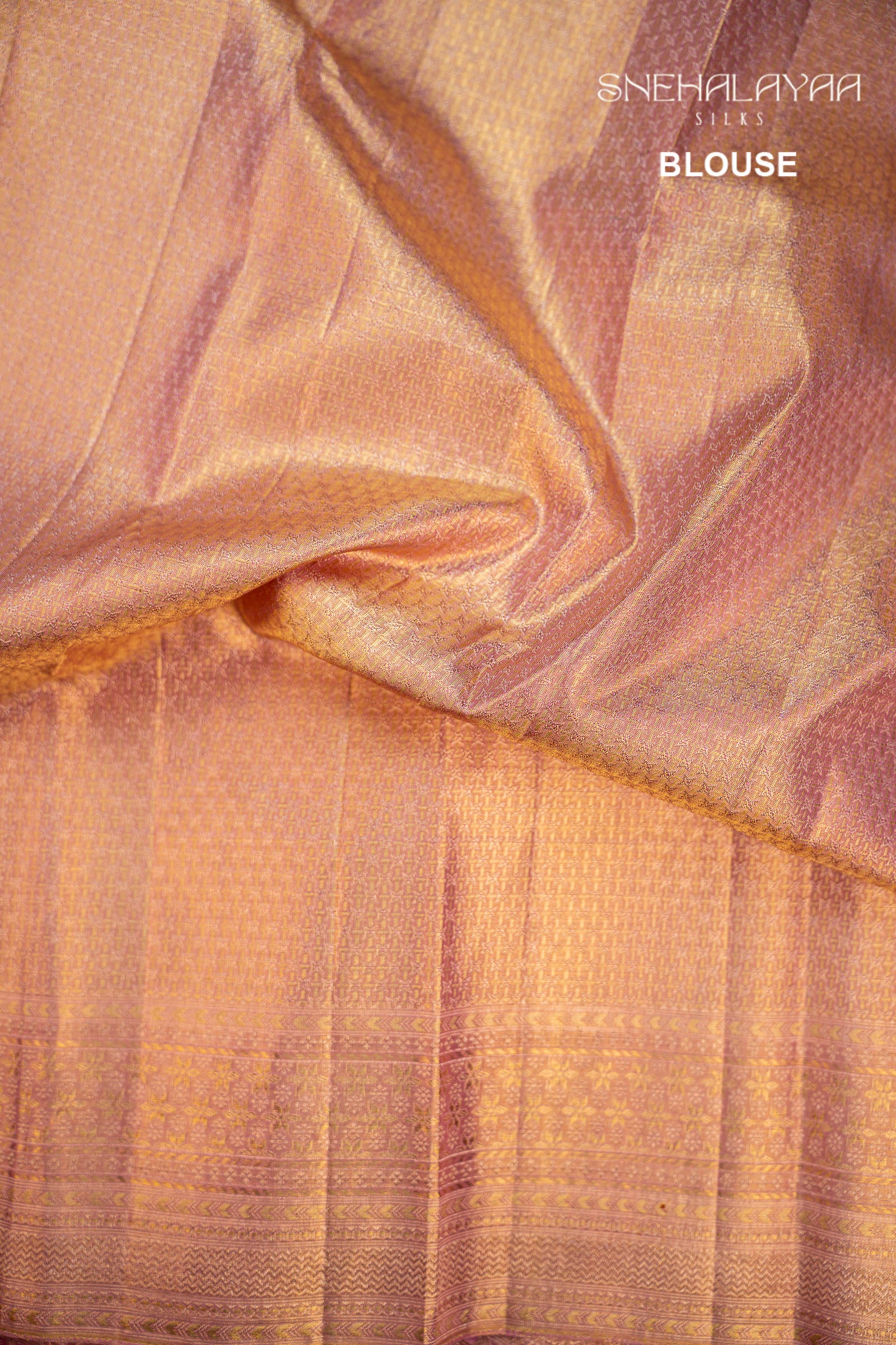 Flamingo Pink Kancheevaram Tissue Silk Saree