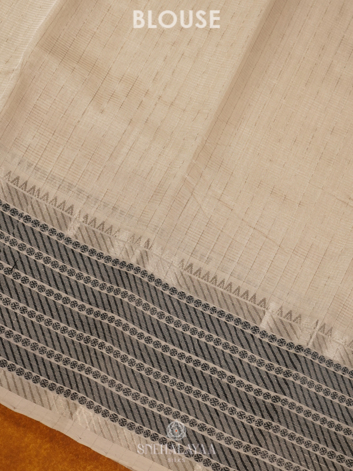 Cream Mangalagiri Silk Cotton Saree