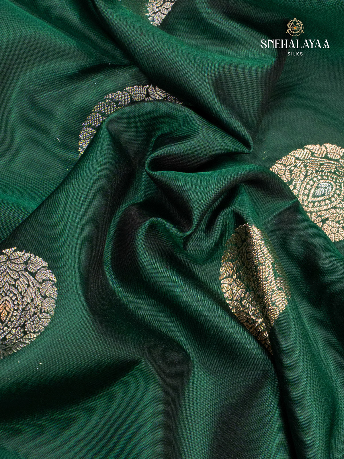 Bottle Green Kanjivaram Sofr Silk Saree