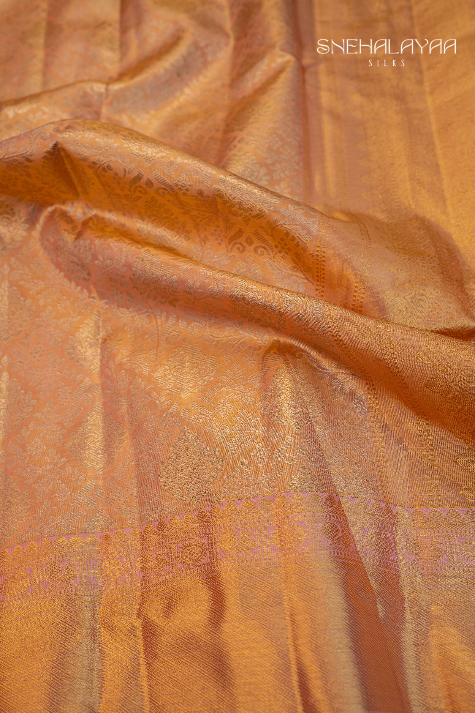 Gold Kancheevaram Tissue Silk Saree
