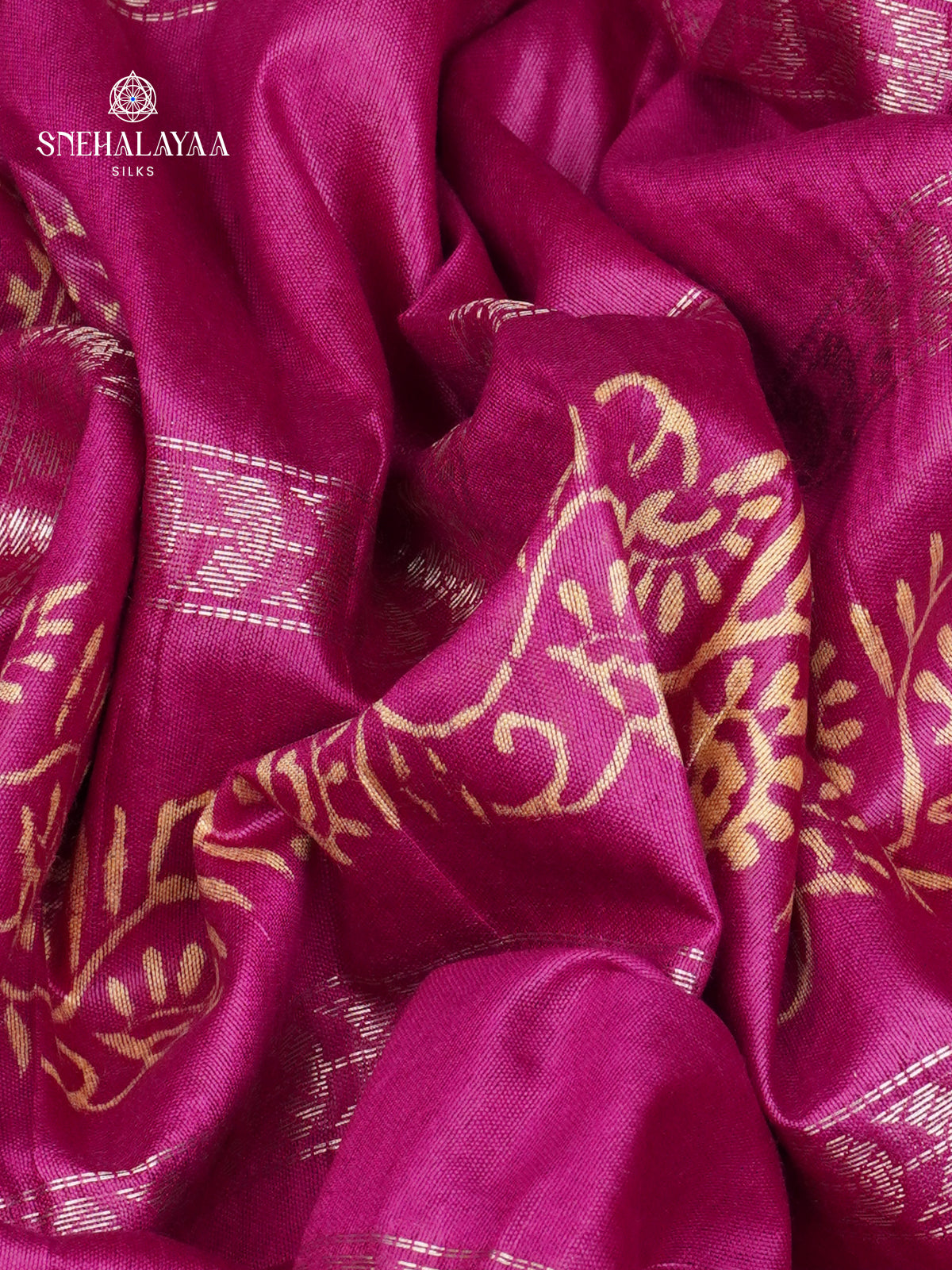Magenta Bamboo Silk Saree