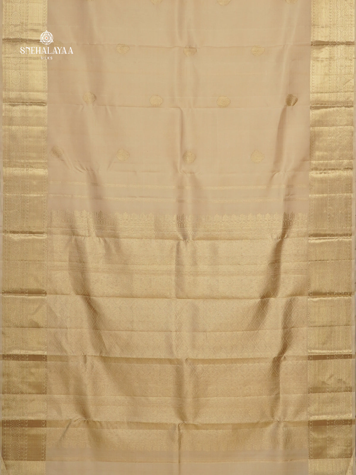 Beige Kanjivaram Silk Saree