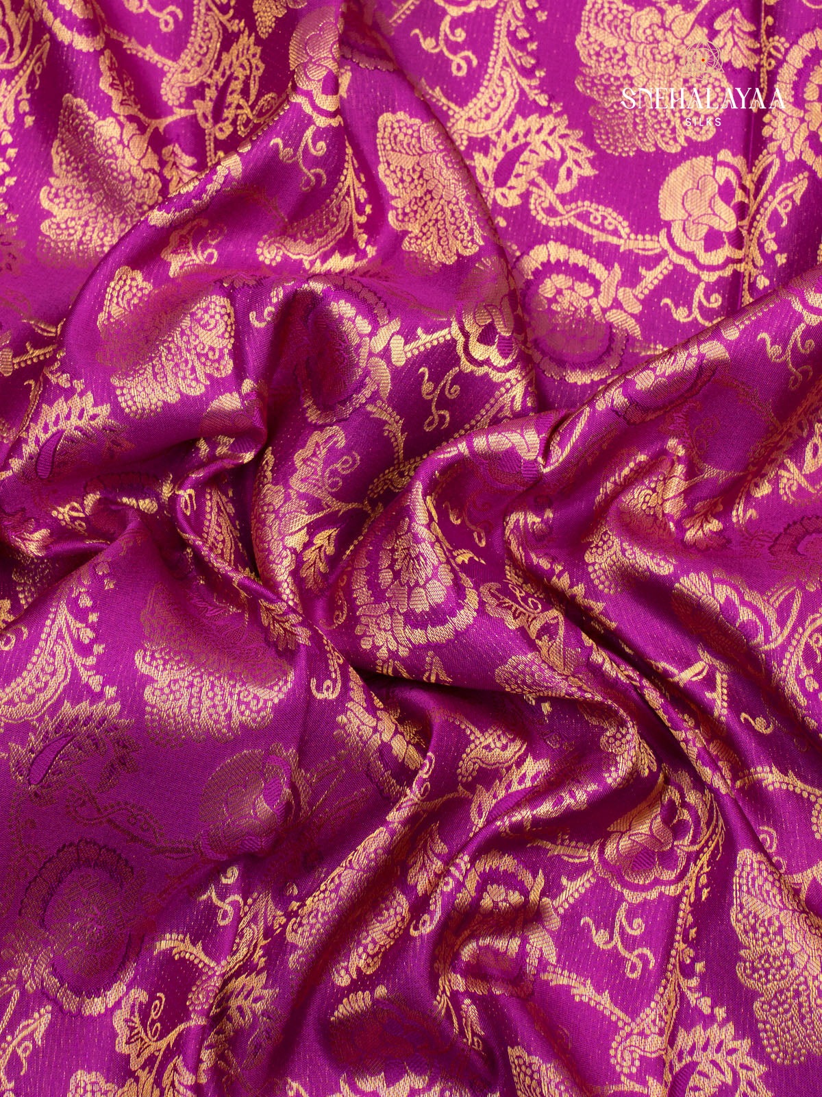Purple Kancheevaram Silk Saree