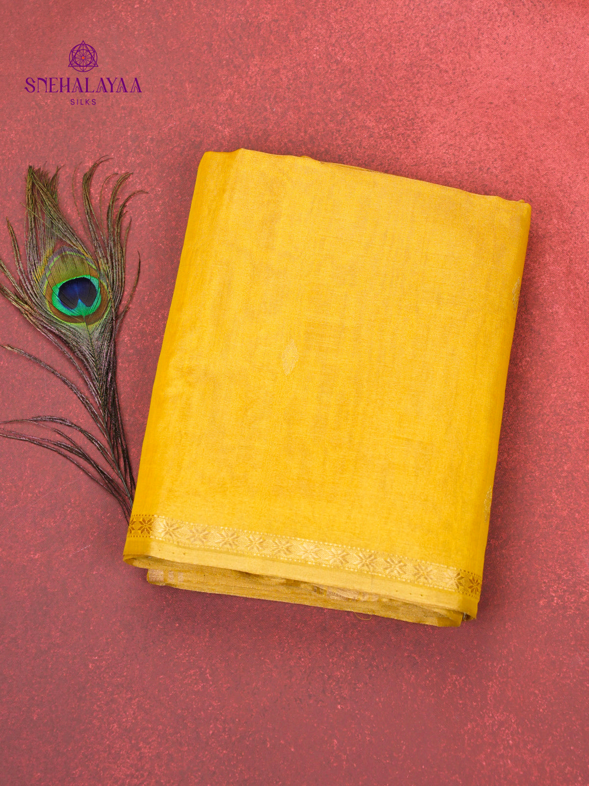 Mango Yellow Maheshwari Silk Cotton Saree