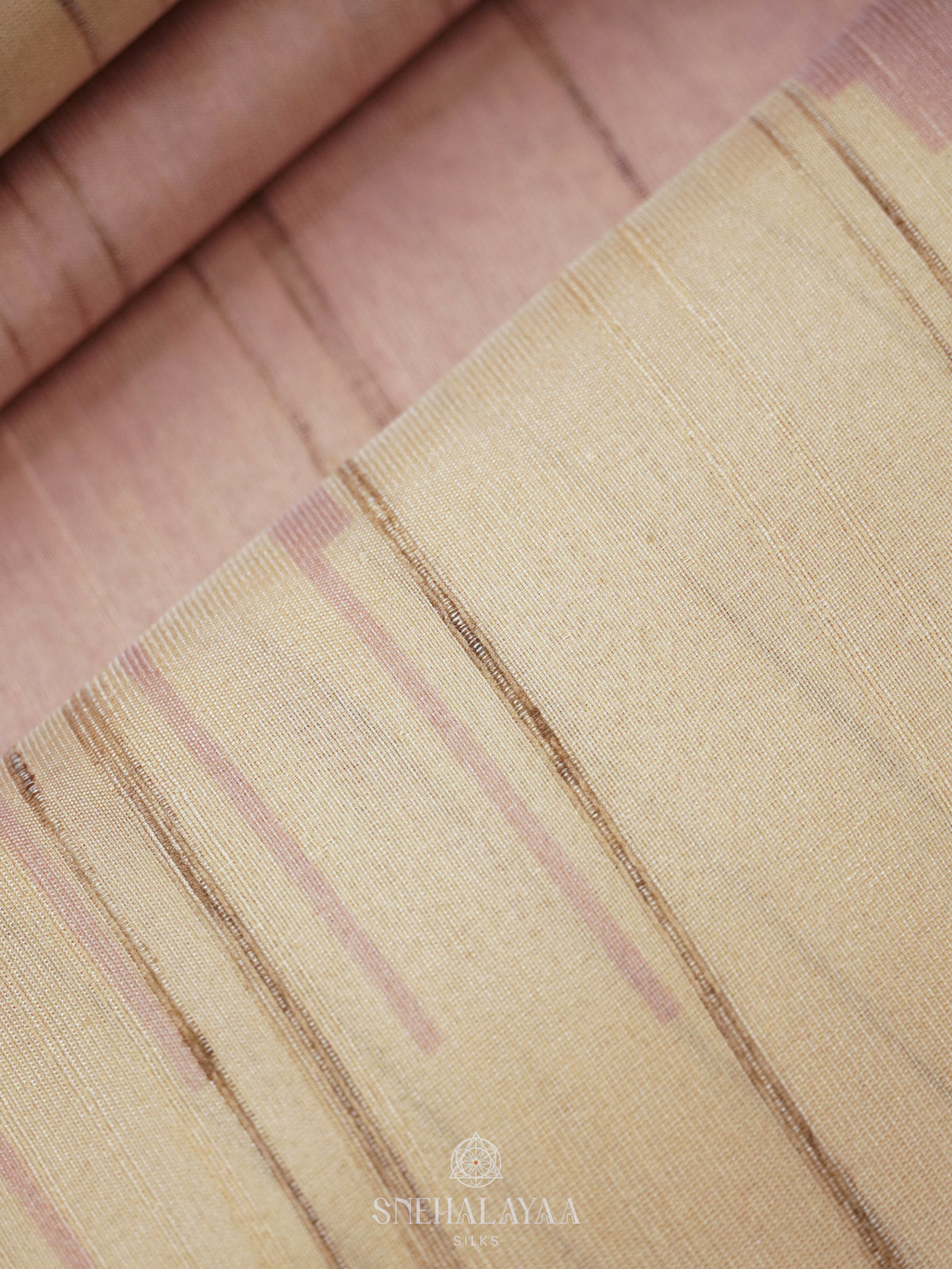 Pale Pink Tussar Saree