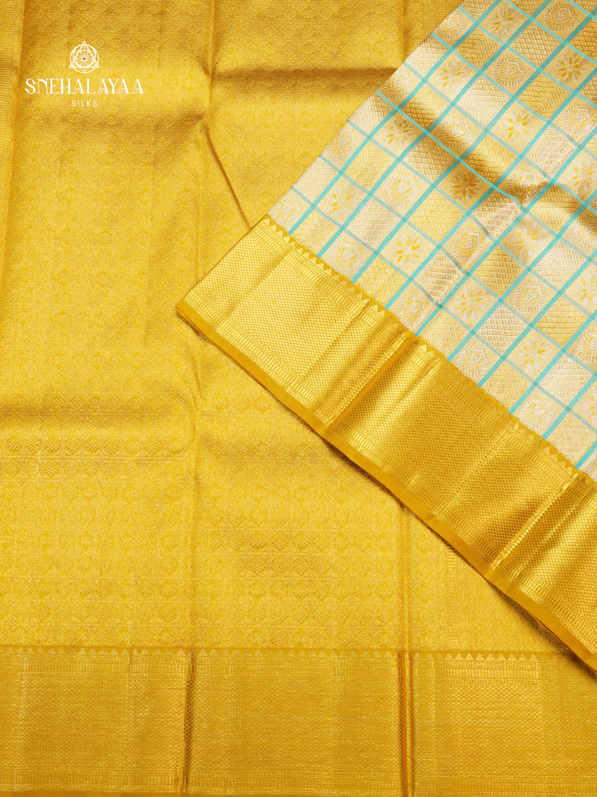 Lime Yellow Kanjivaram Silk Saree