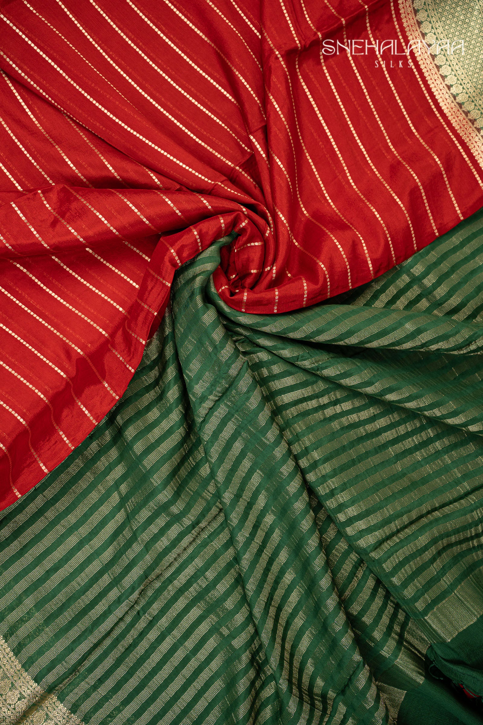 Scarlet Red Mysore Silk Saree