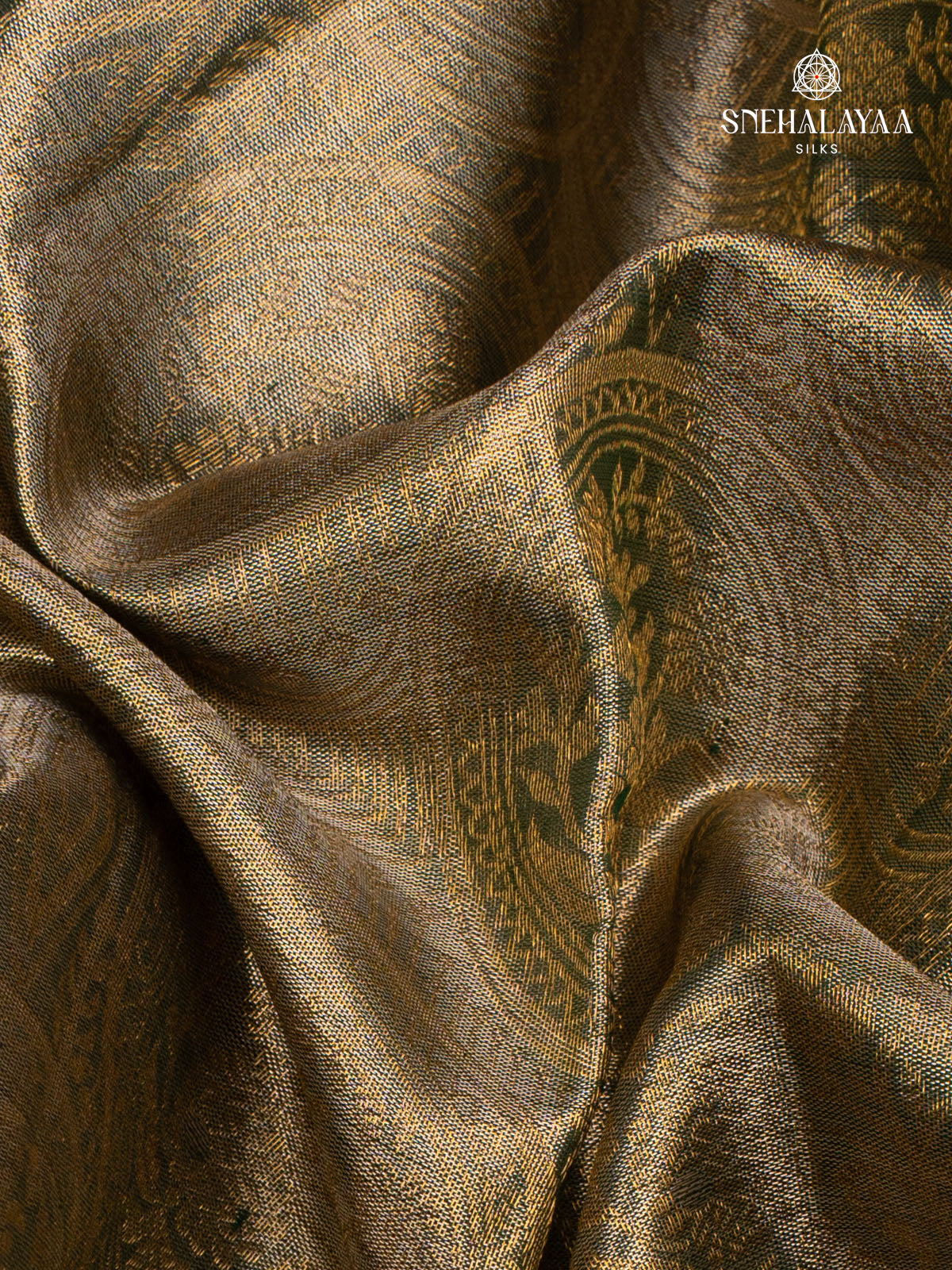 Olive Green Kanjivaram Silk Saree