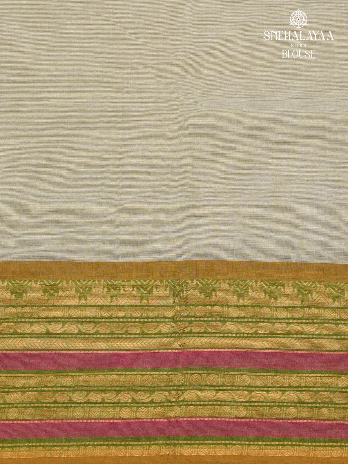 White Chettinad Cotton Saree