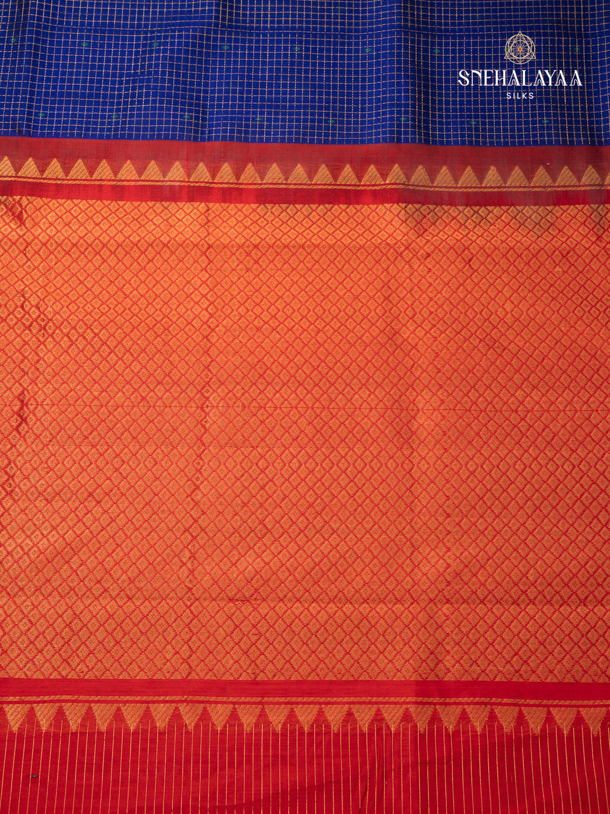 Navy Blue Silk Cotton Saree