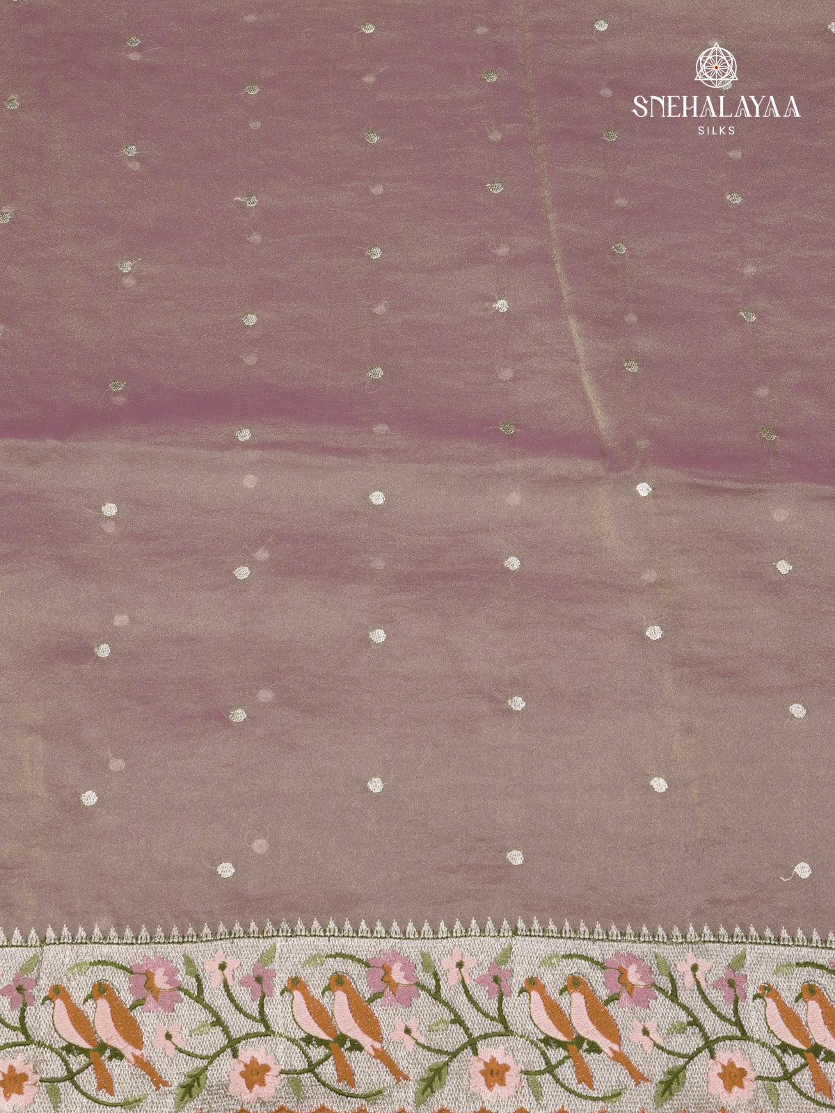 Plum Embroidery Designer Saree