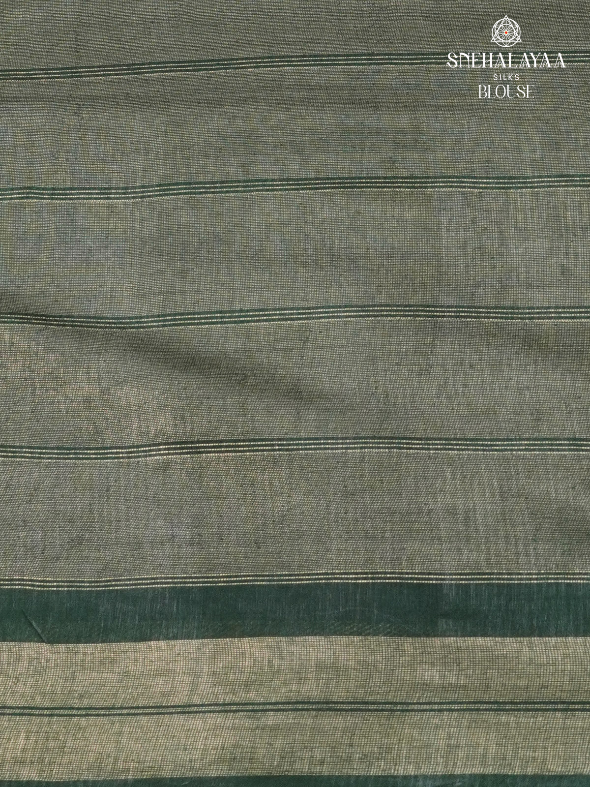 Forest Green Bamboo Silk Saree