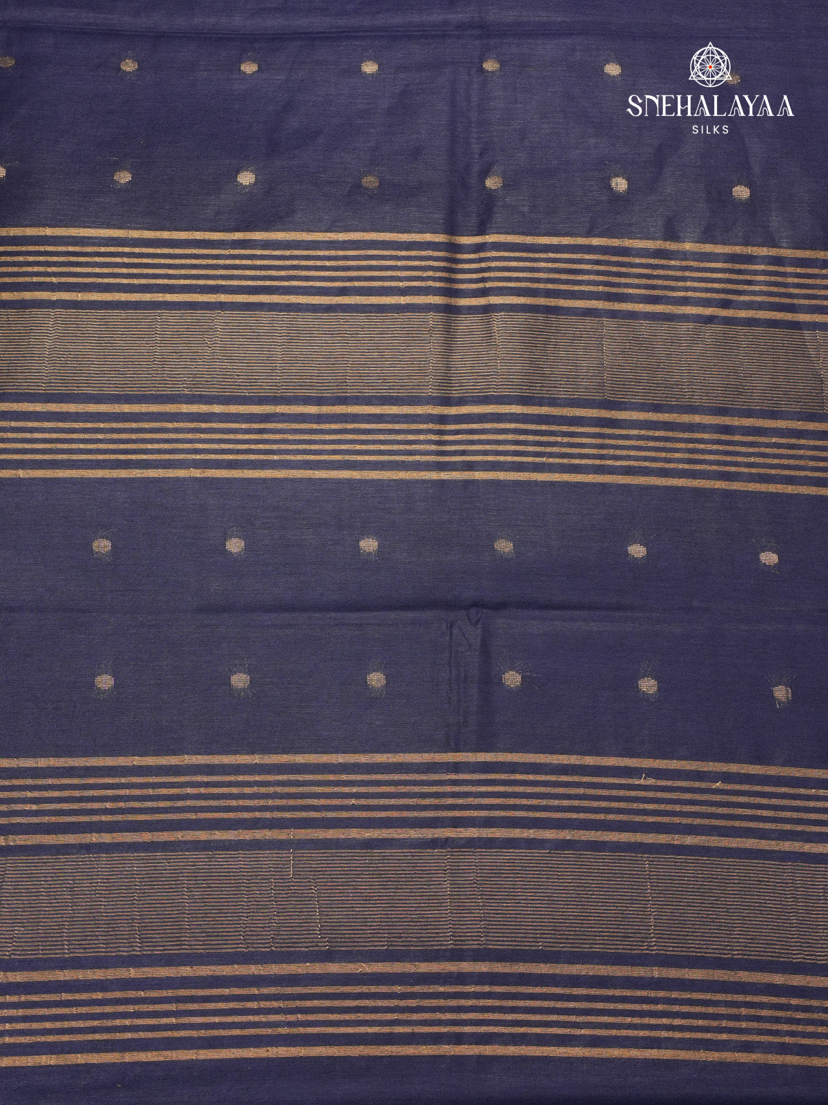 Navy Blue Bamboo Silk Saree