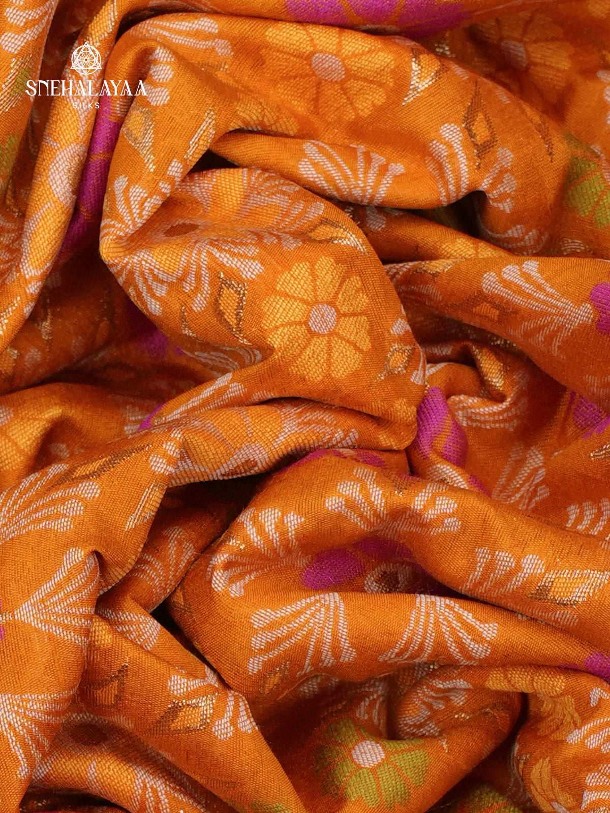 Orange Ikat Saree