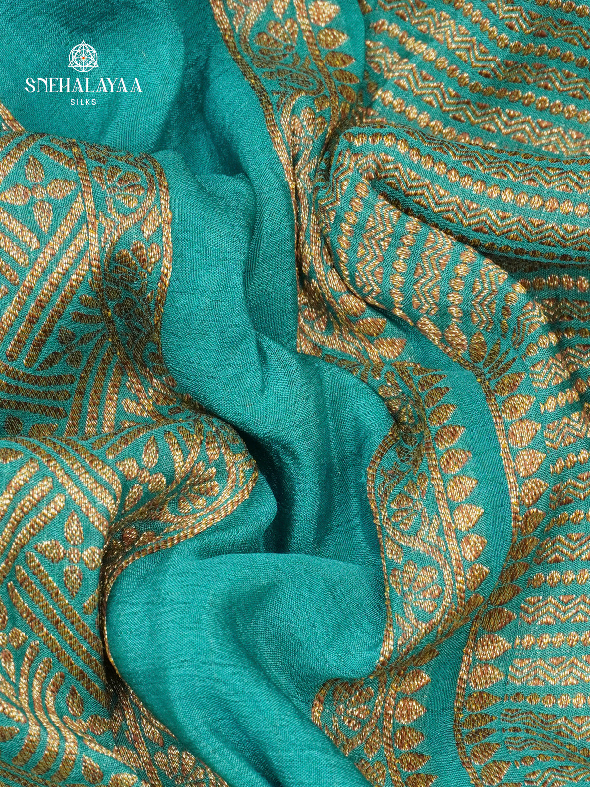 Blue Banaras Crepe Silk Saree