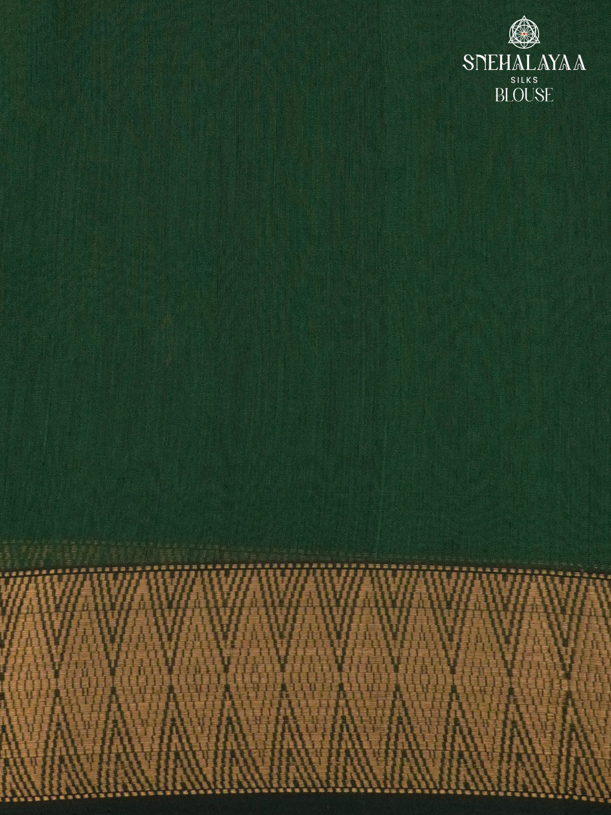 Bottle Green Maheshwari Silk Cotton Saree