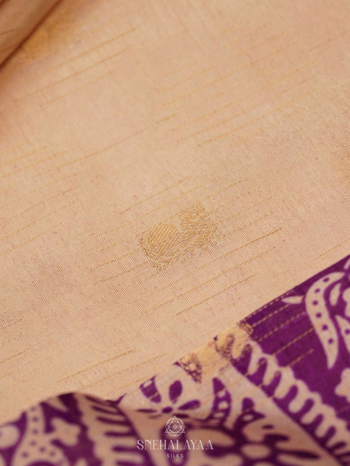 Cream Dola Silk Saree