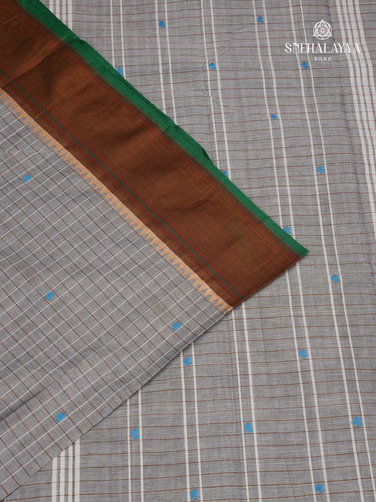 Grey Chettinad Cotton Saree