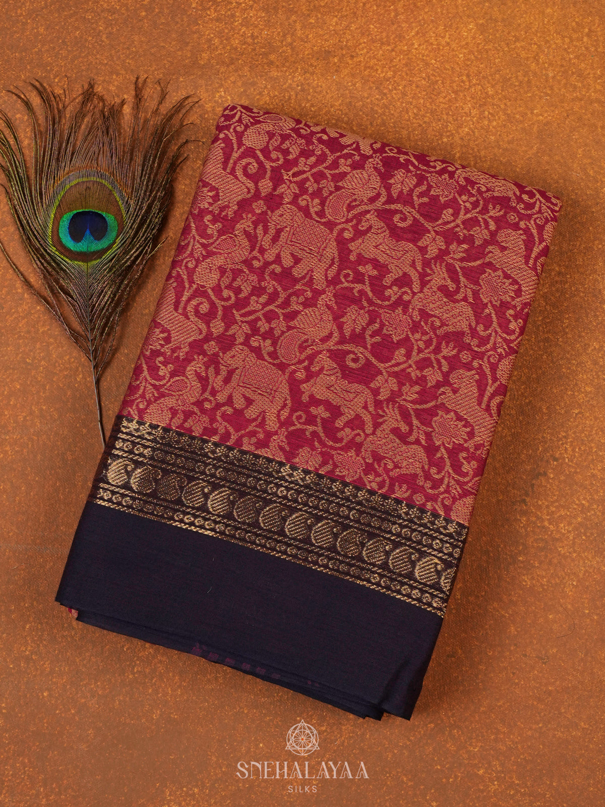 Magenta Chettinad Cotton Saree