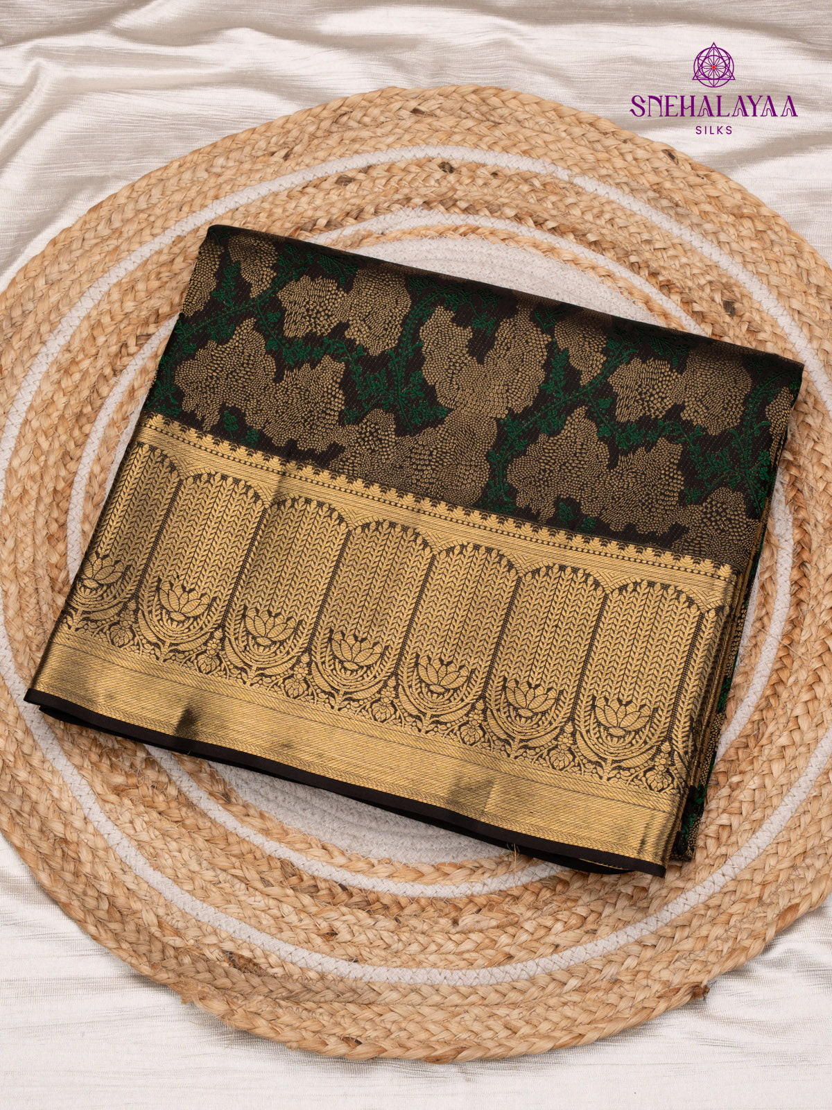 Black Kanjivaram Silk Saree