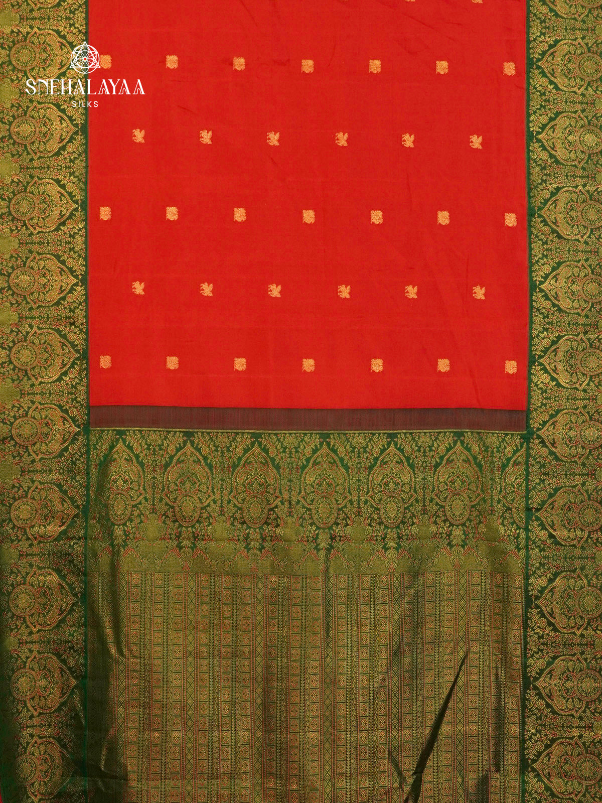 Orange Kanjivaram Silk Saree