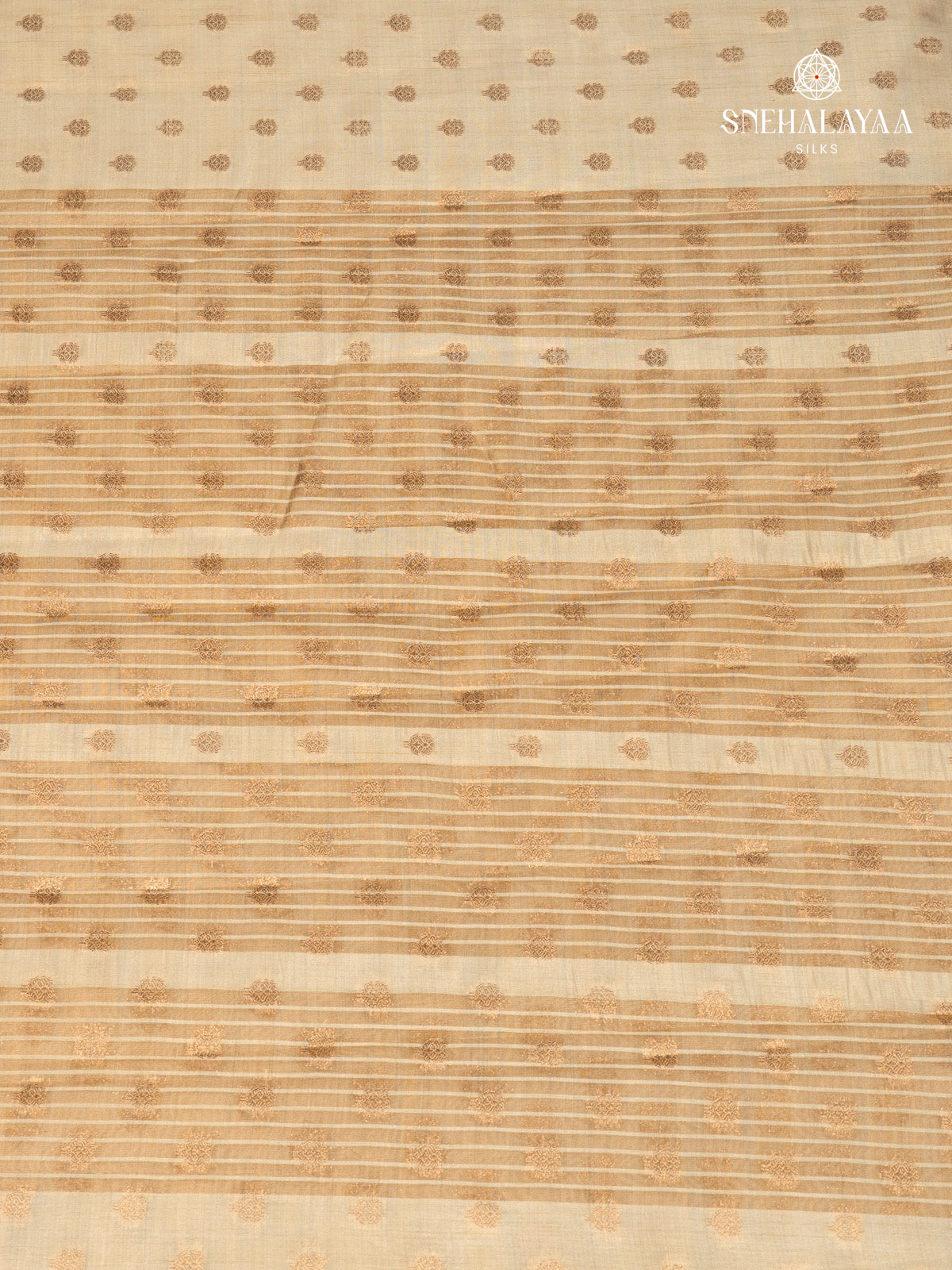 Cream Raw Silk Saree