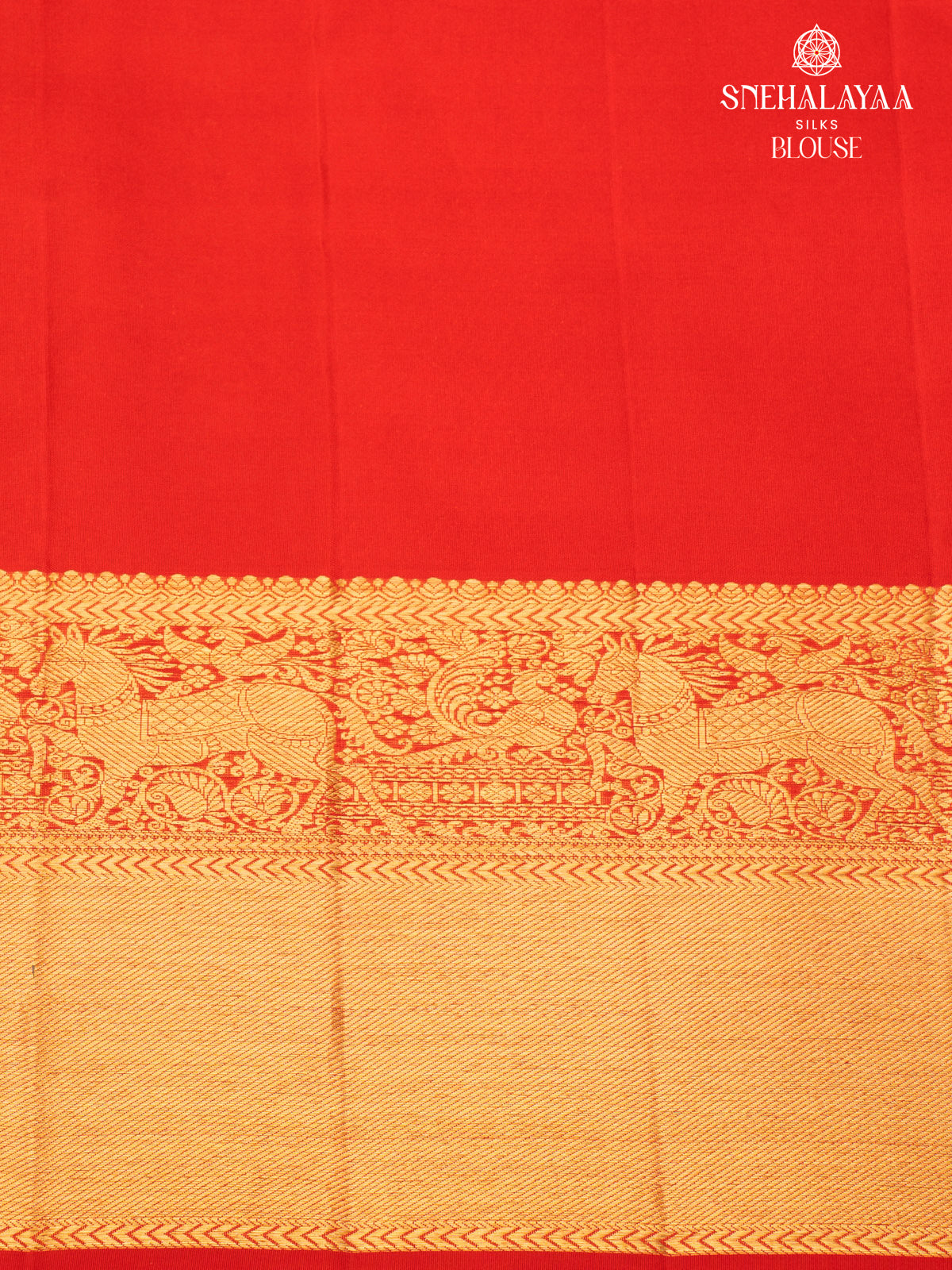 Rust Orange Kanjivaram Silk Saree