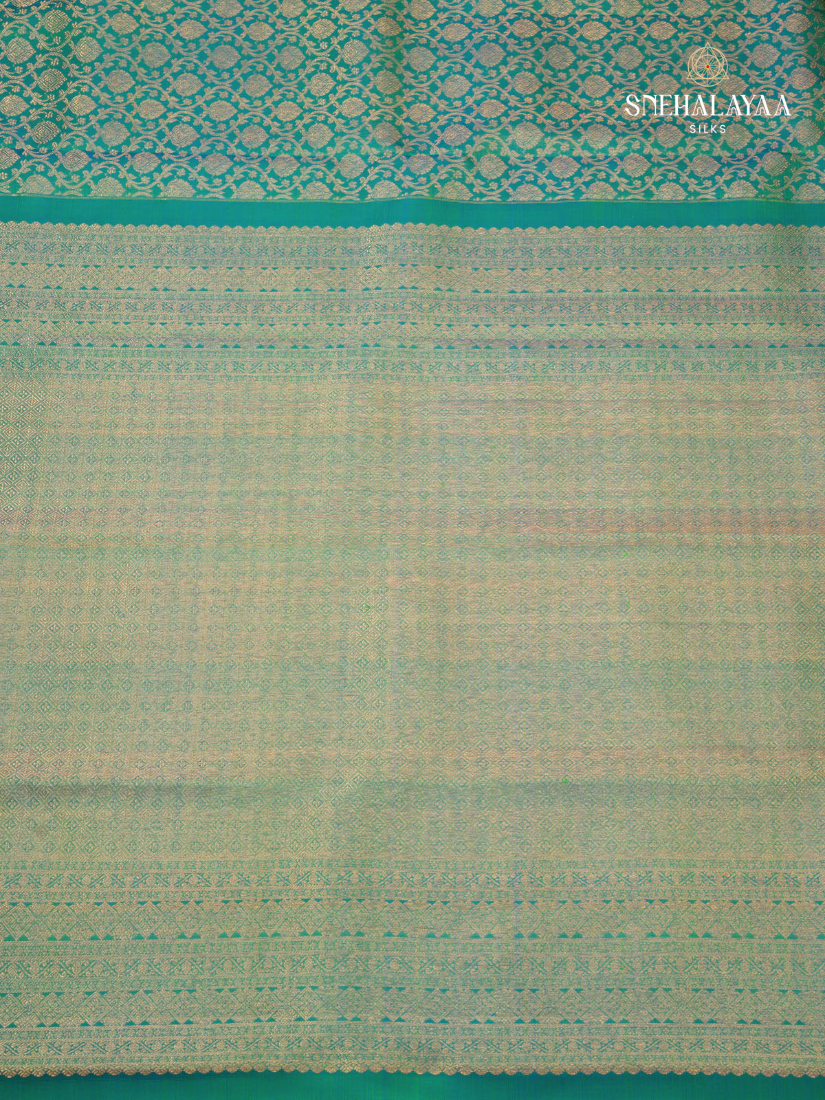Teal Green Kanjivaram Silk Saree