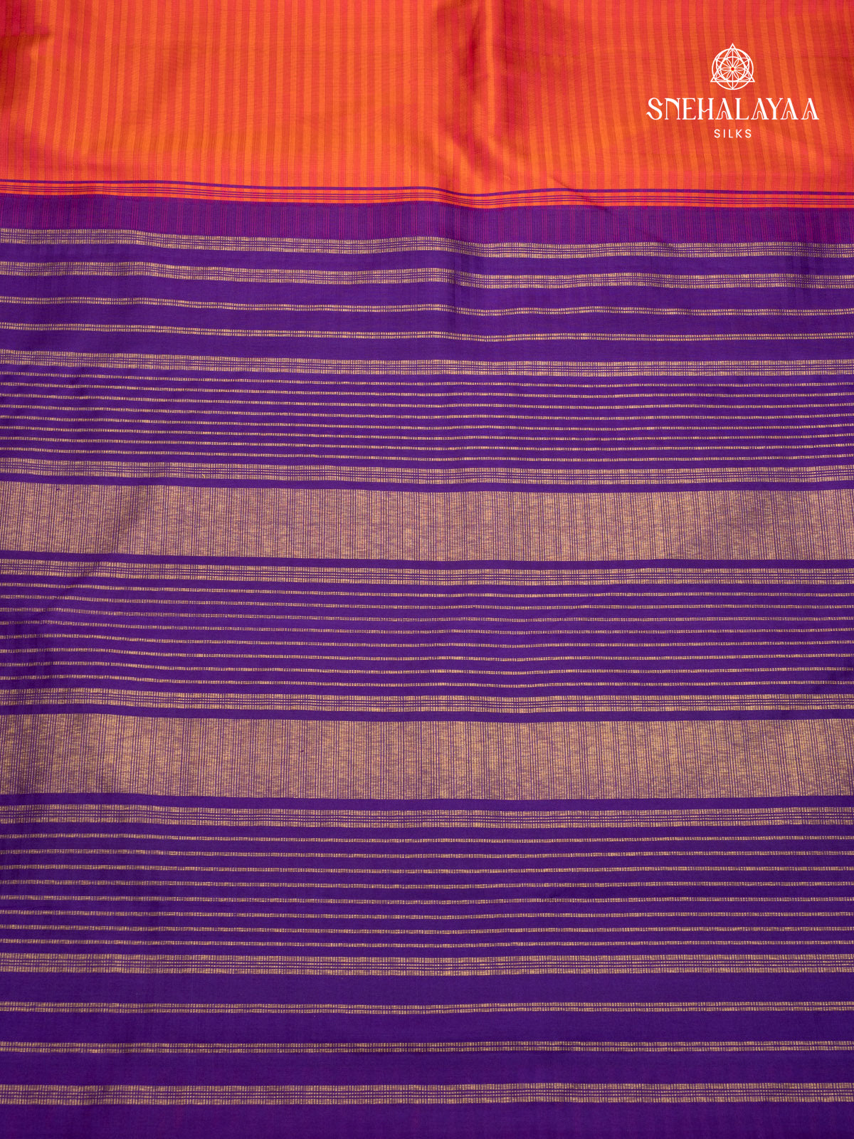 Orange Kanjivaram Silk Saree