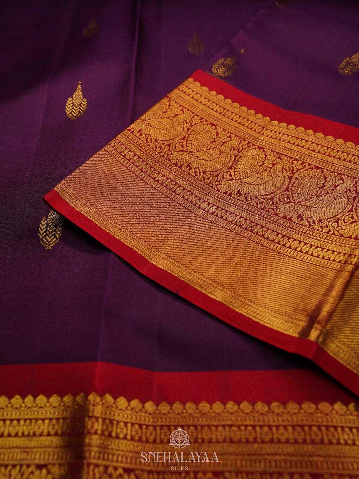 Purple Kanjivaram Silk Saree