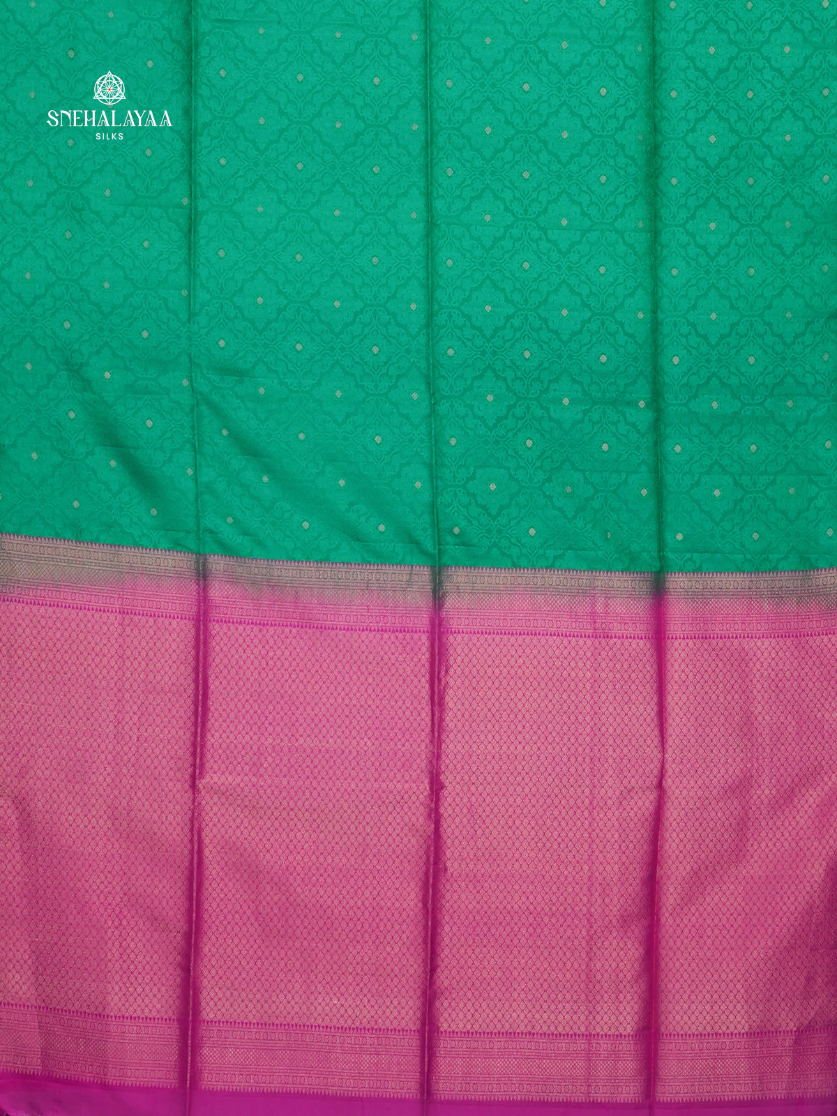 Green Borderless Kanjivaram Soft Silk Saree