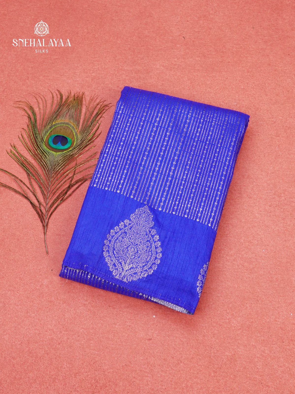 Royal Blue Raw Silk Saree