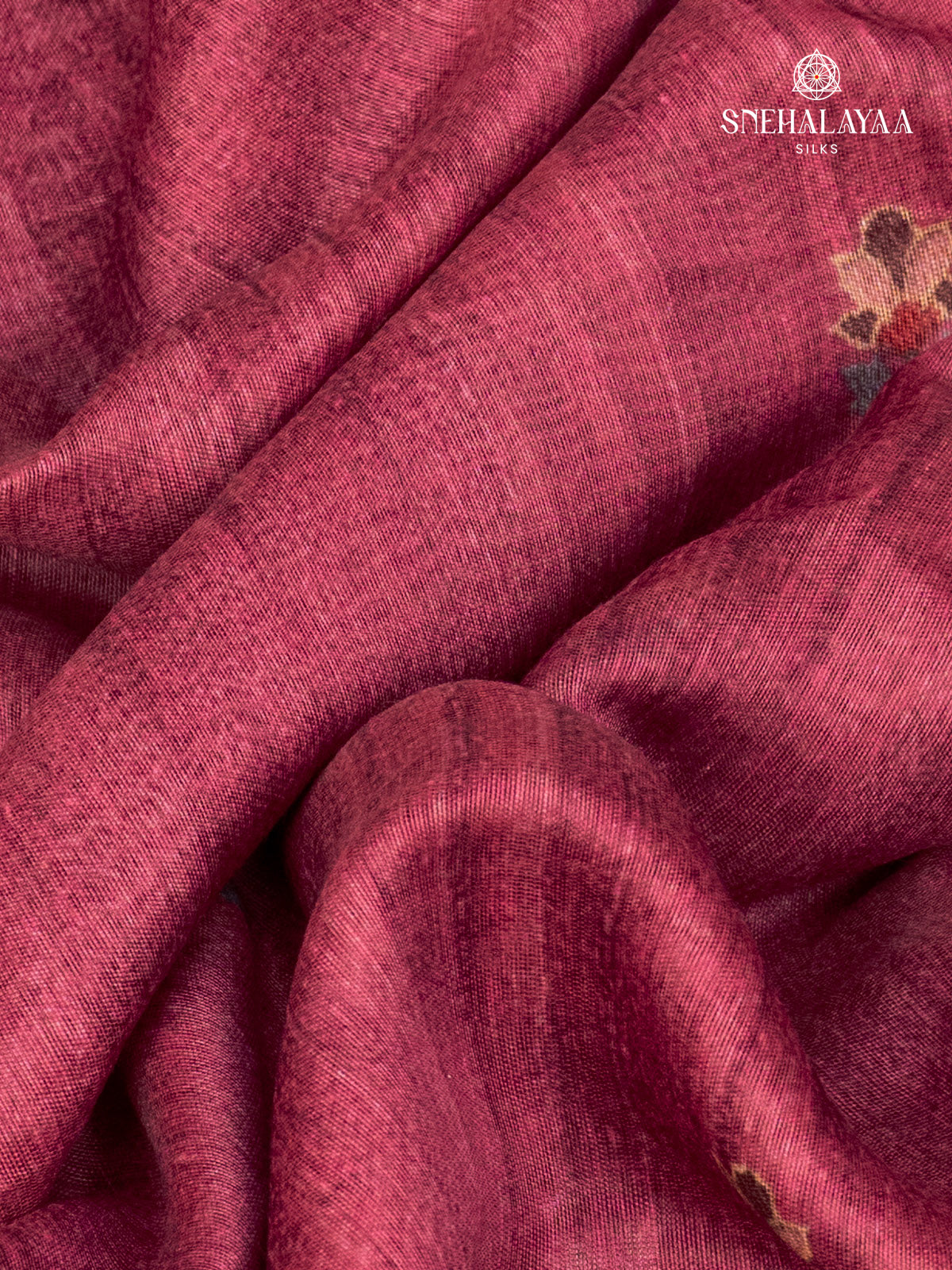 Magenta Linen Saree