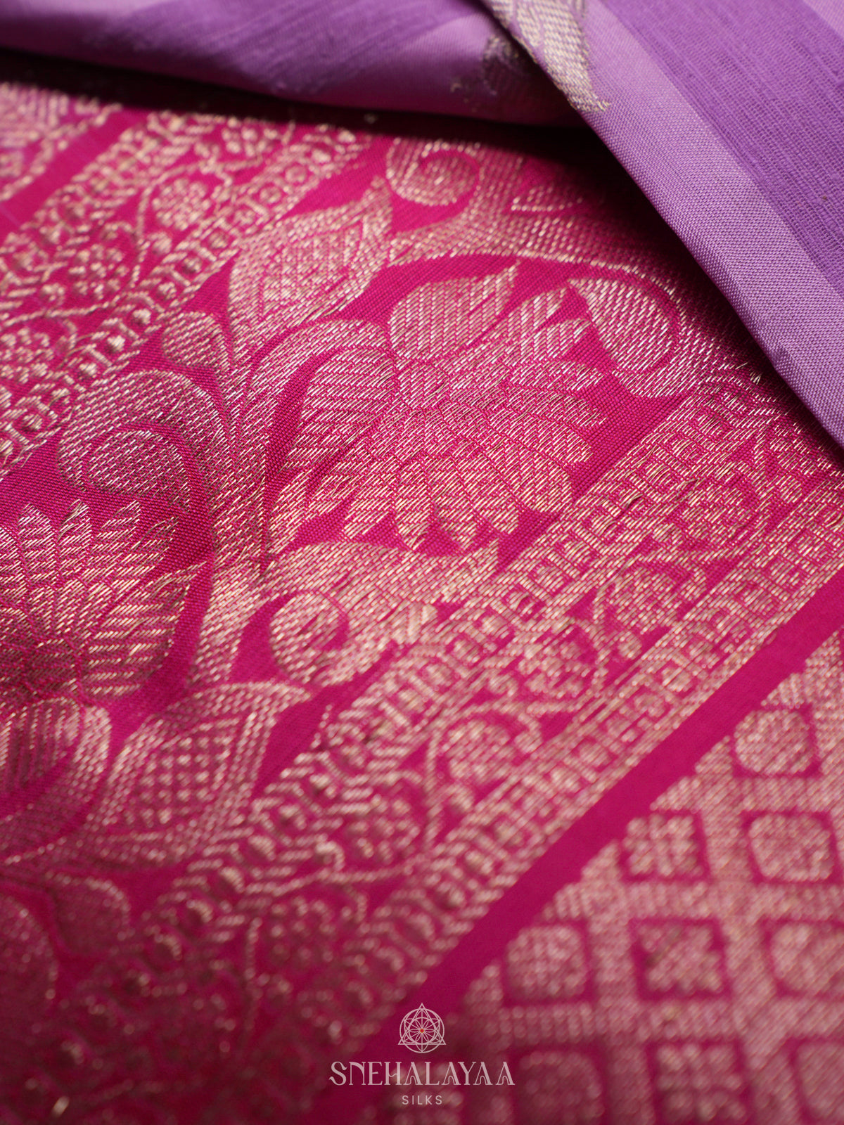 Lavender Kanchi Linen Silk Saree