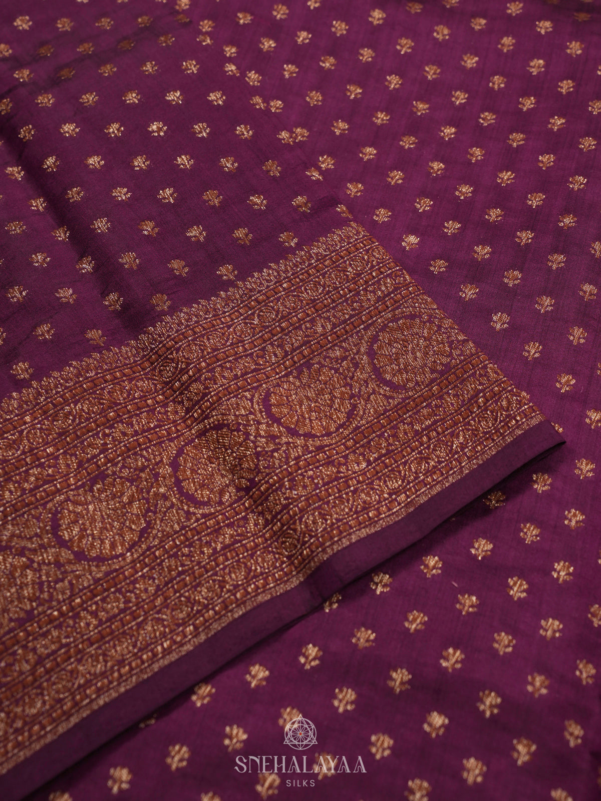 Purple Banaras Raw Silk Saree